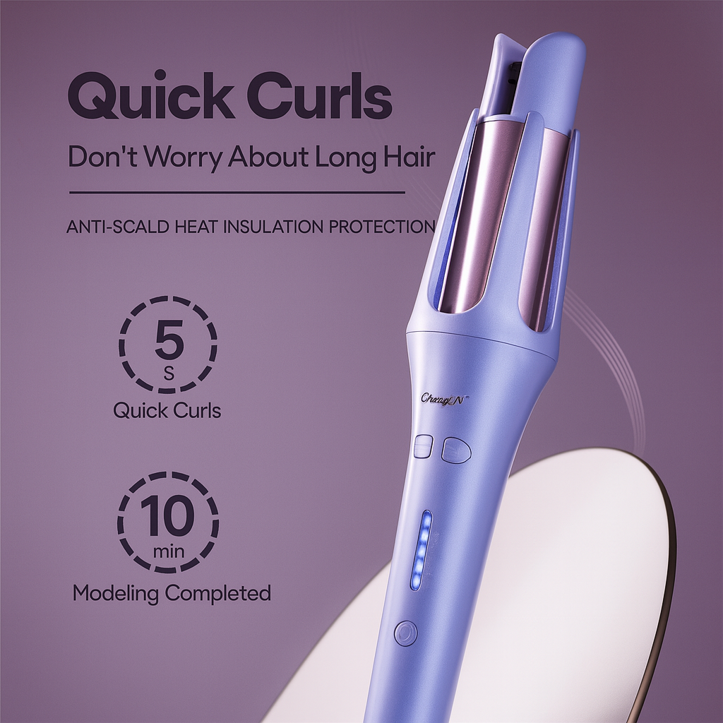 3-in-1 Curling Iron – Effortless Waves and Curls in Seconds