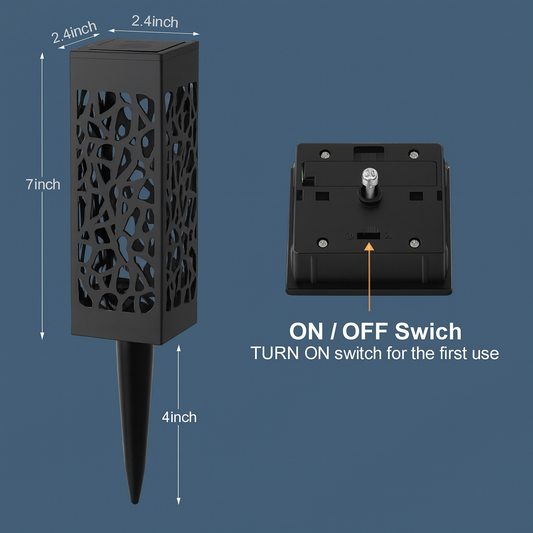 Lampe de jardin vintage étanche à énergie solaire