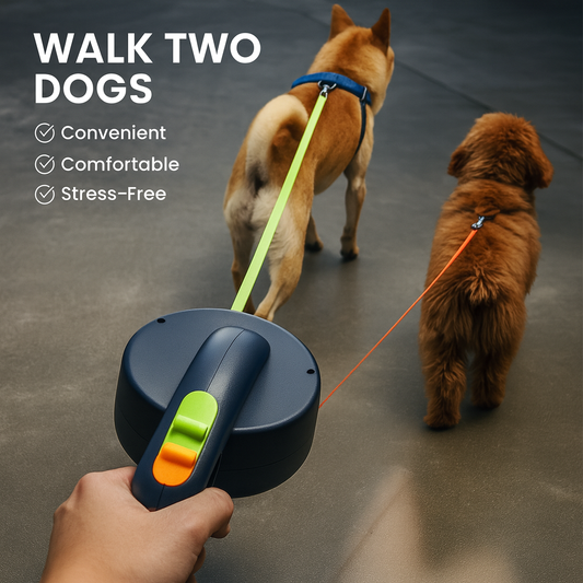 Dual Pet Leash with LED Light