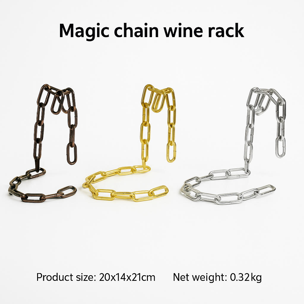 Magic Iron Chain Wine Bottle Holder