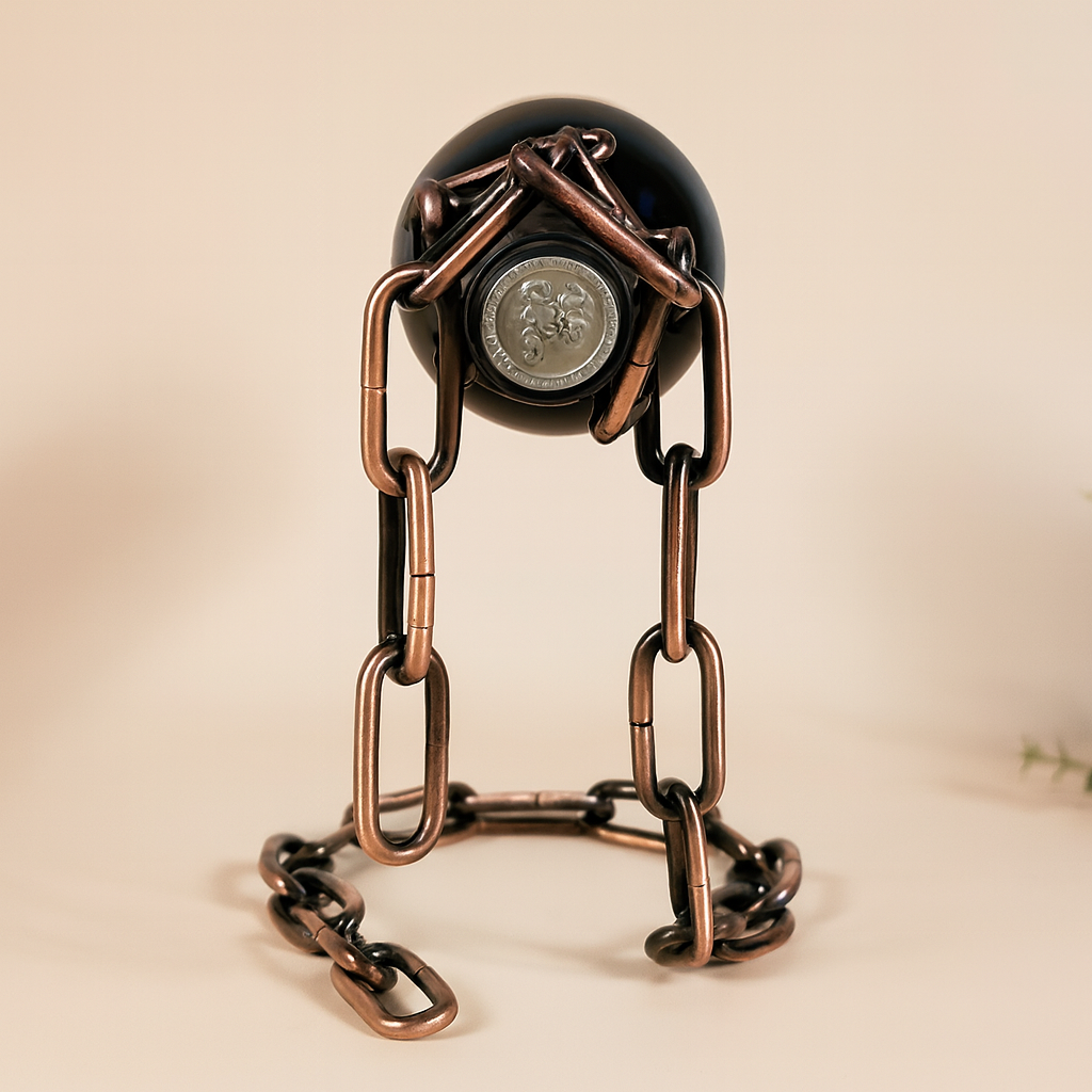 Magic Iron Chain Wine Bottle Holder