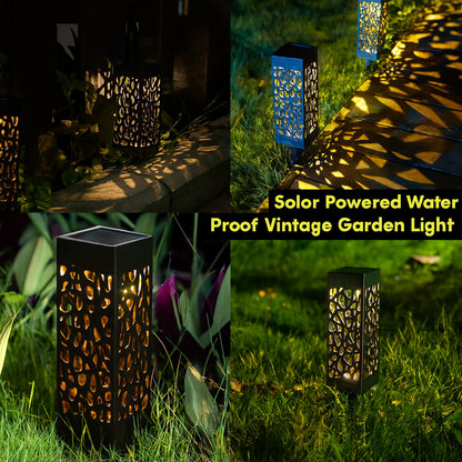 Lámpara de jardín vintage impermeable y con energía solar
