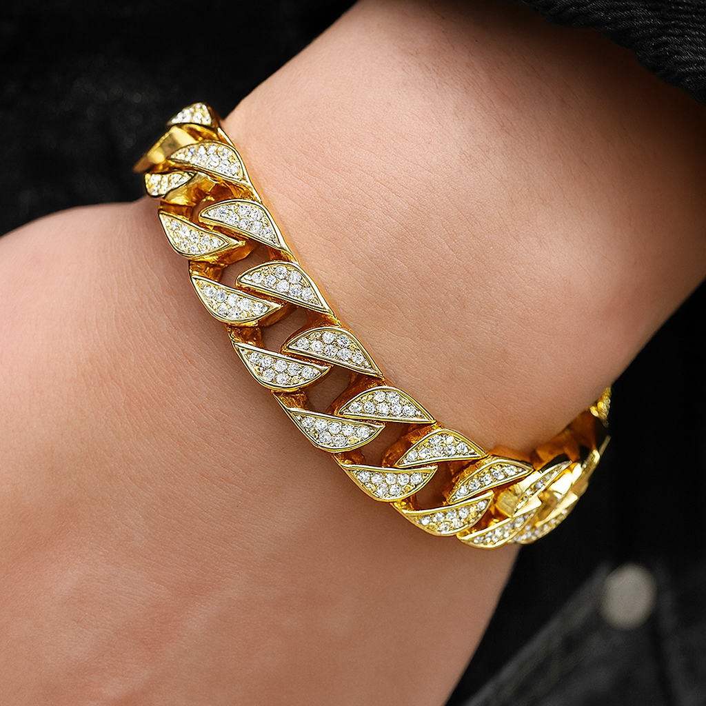Miami Gold Curb Cuban Bracelet