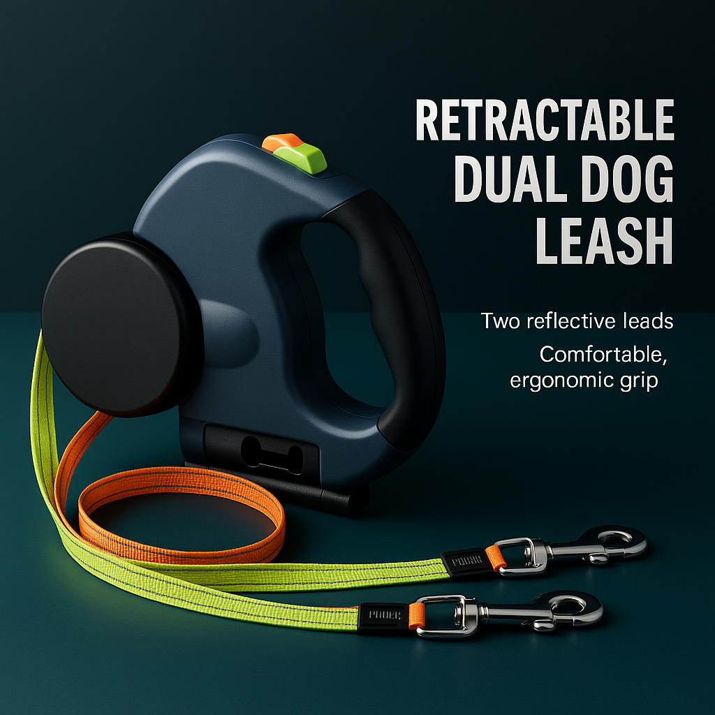 Dual Pet Leash with LED Light
