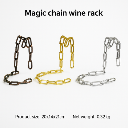 Magic Iron Chain Wine Bottle Holder