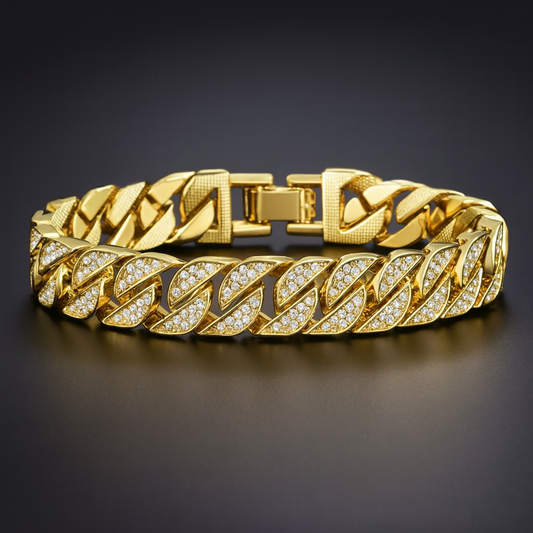 Miami Gold Curb Cuban Bracelet